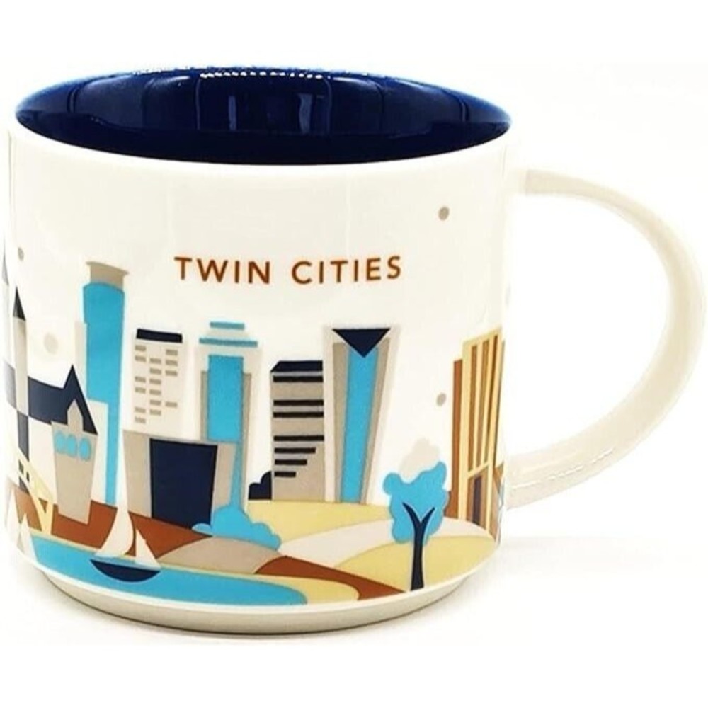 Starbucks Twin Cities You Are Here Collection Mug Minneapolis 2018 14 oz Blue